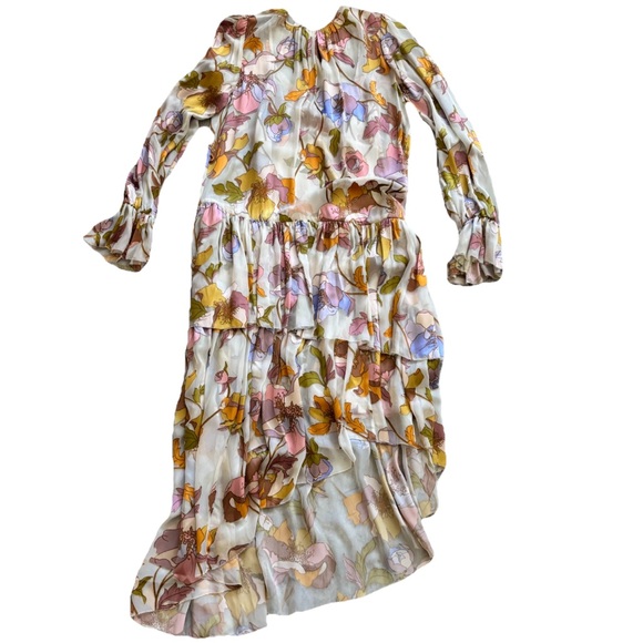 ZIMMERMANN Tempo Asymmetric Tiered Ruffle Dress Size 0 Artsy Boho Chic Flirty - Picture 9 of 9